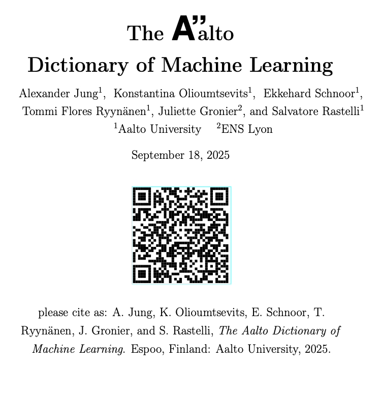 Aalto Dictionary of ML — cover